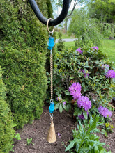 Beaded Bell Chain - Aqua