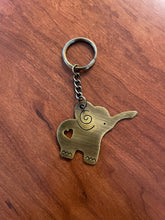 Antique Gold Elephant Keychain