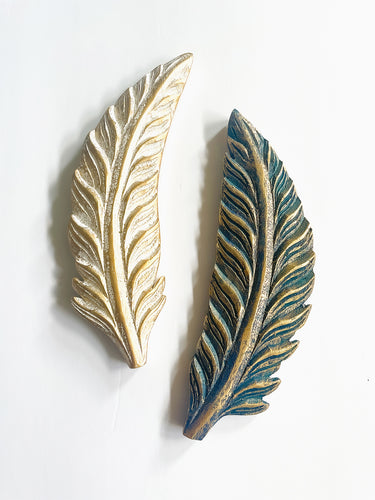 Wooden Feather Wall Art (set of 2)