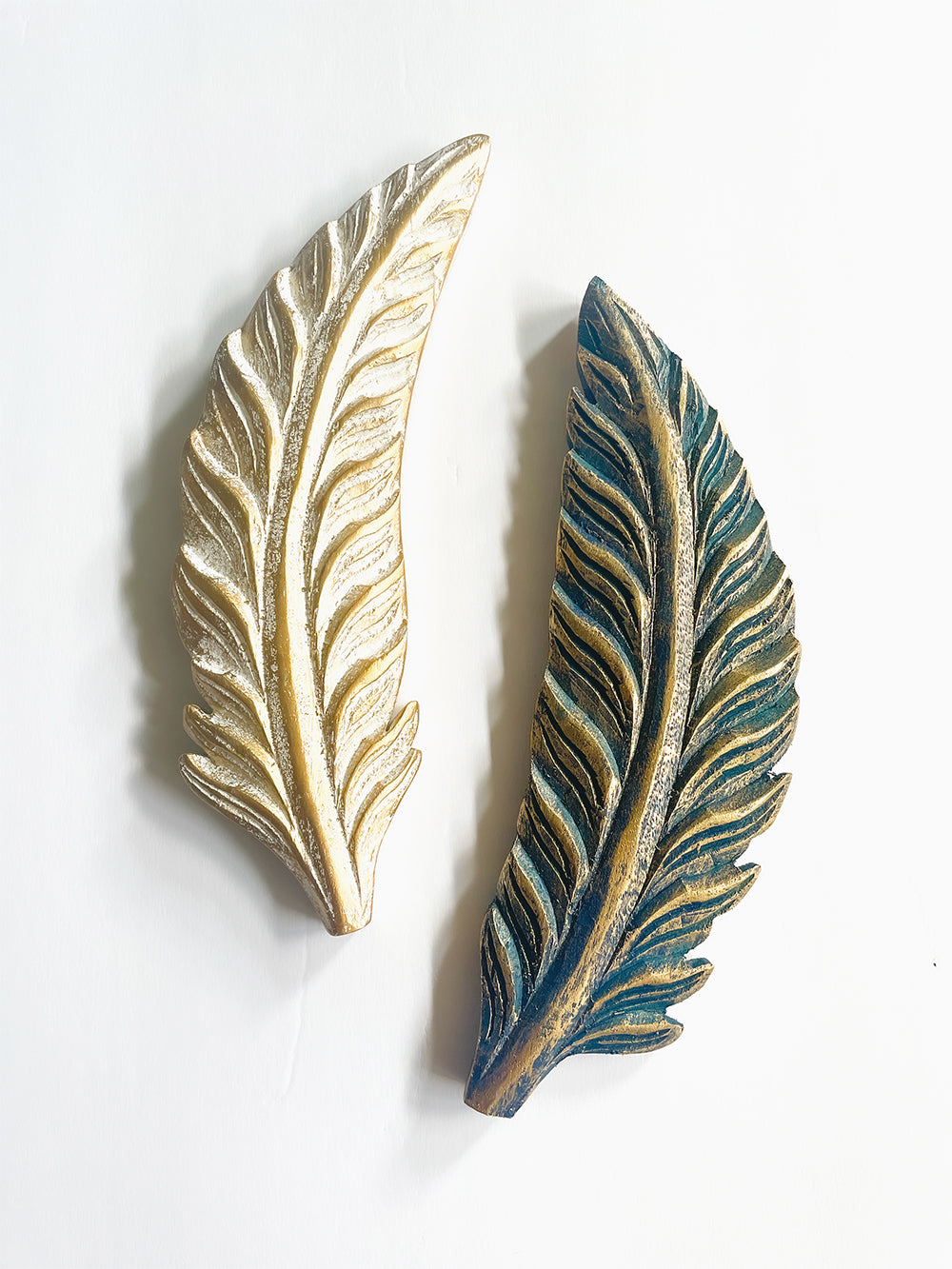 Wooden Feather Wall Art (set of 2)