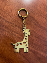 Gold Giraffe Keychain