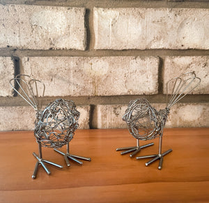 Mini Silver Wire Birds - Set of 2