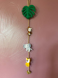 Handmade Jungle Animals Felt Wall Hanging / Mobile