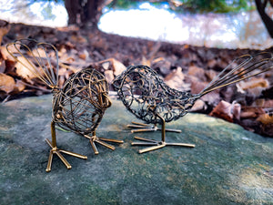 Mini Antique Wire Birds - Set of 2
