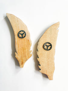 Wooden Feather Wall Art (set of 2)