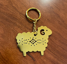 Gold Sheep Keychain
