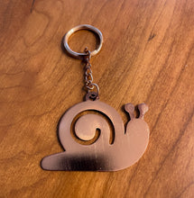 Copper Snail Keychain