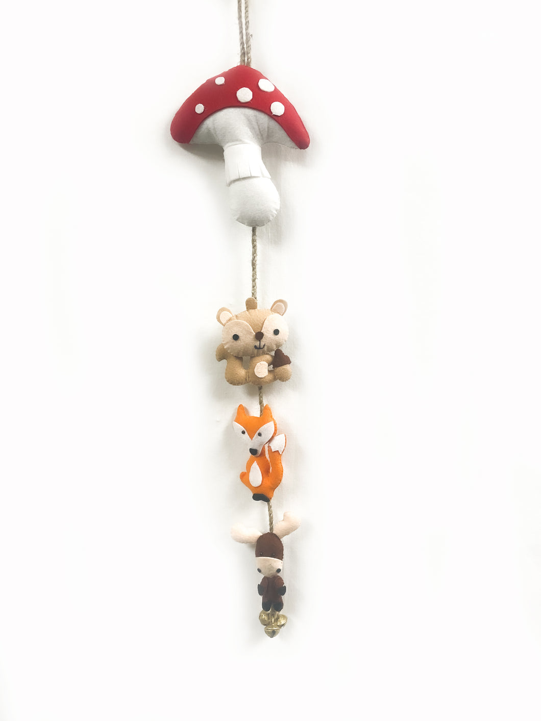 Handmade Woodland Creatures Felt Wall Hanging / Mobile
