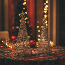 Gold Star Wrapped Wire Trees - 2 Sizes