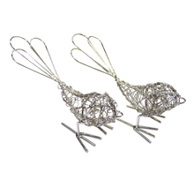 Mini Silver Wire Birds - Set of 2