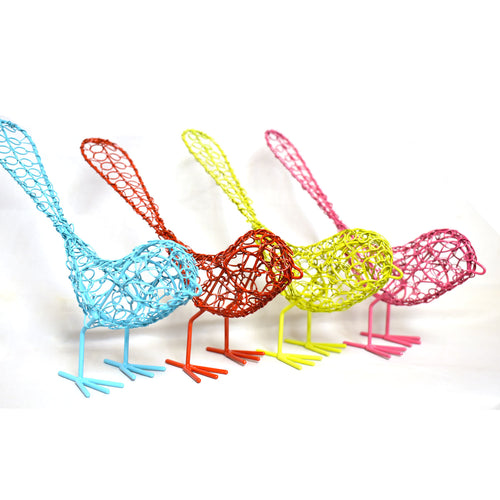Colorful Wrapped Wire Birds