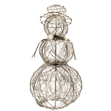 Silver Wrapped Wire Snowman
