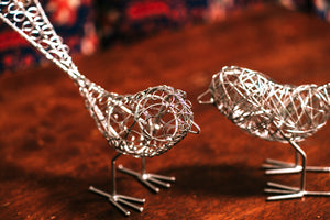 Silver Wire Birds - Set of 2