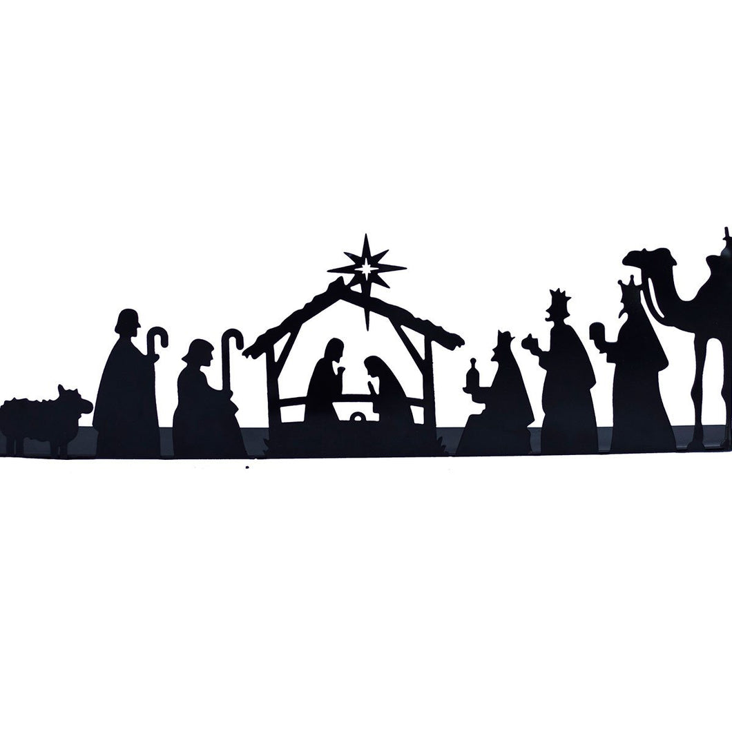 nativity scene silhouette clip art